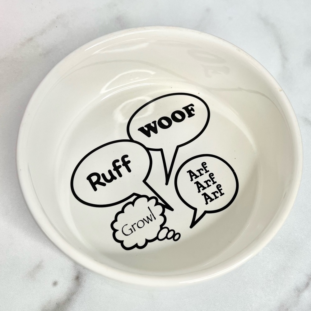 “WOOF” Ceramic Dog Bowl